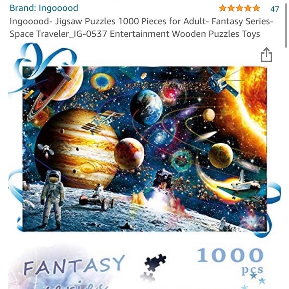 Ingooood- Jigsaw Puzzles 1000 Pieces for Adult- Fantasy Series
Space Traveler - Picture 2 of 5